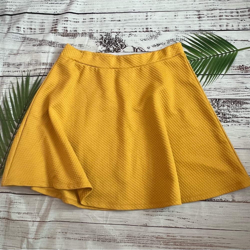H&M Golden Yellow A-line Skirt